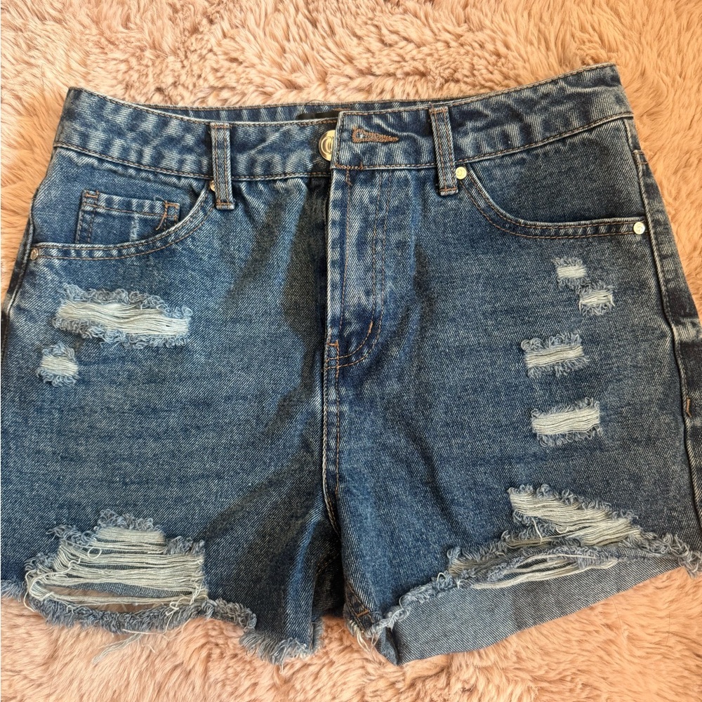 Fashion Nova Denim Distressed Women Shorts